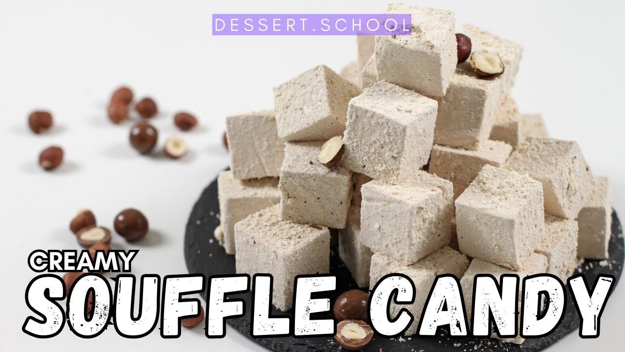 Creamy Souffle Candy: Blackcurrant and Hazelnut Chocolate. Detailed Recipe Handmade Tutorial DIY