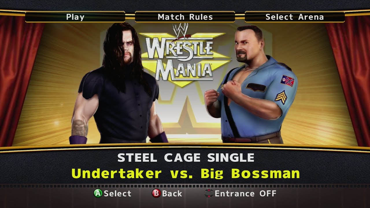 WWE Legends of WrestleMania | Undertaker vs. Big Boss Man | Steel Cage