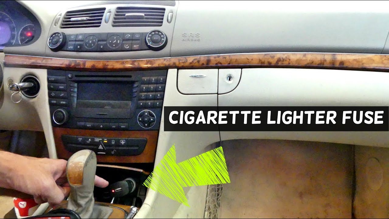 MERCEDES W211 CIGARETTE LIGHTER FUSE REPLACEMENT LOCATION