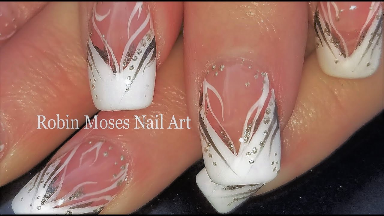 White Stripe Nails | Elegant French Tip Nail Art Design