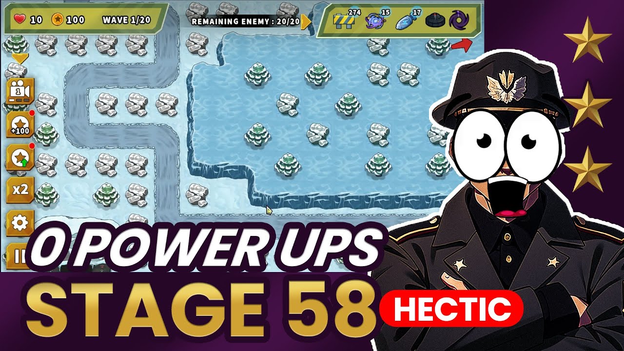 How I Beat the Impossible Stage 58 in Turret Defense King WITHOUT Power-Ups!