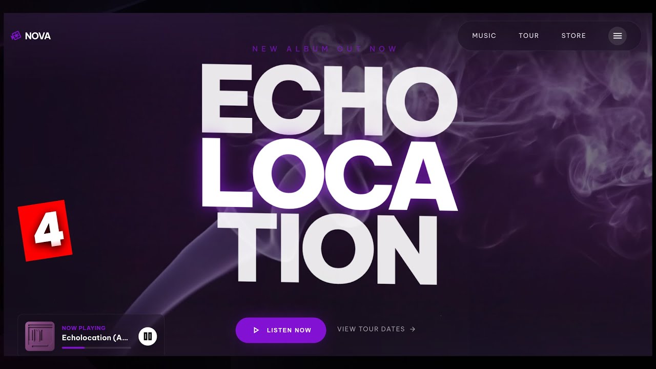 Создание музыкальной целевой страницы с нуля 🎵 | Геройская секция (HTML CSS JS) - Часть 4