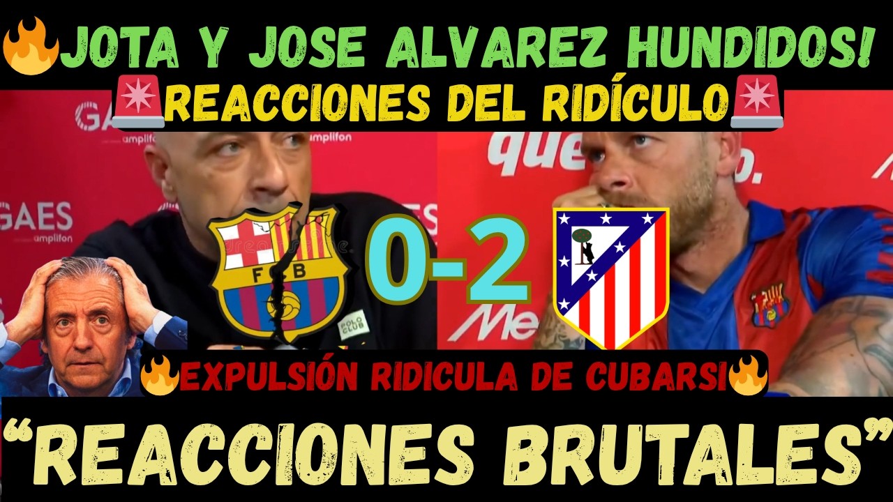 🔥&ldquo;Reacciones CHIRINGUITO: ! BAR&Ccedil;A vs ATLETICO DE MADRID 0-2 Y JOTA JORDI EXPLOTA EN DIRECTO, BOOMMM!