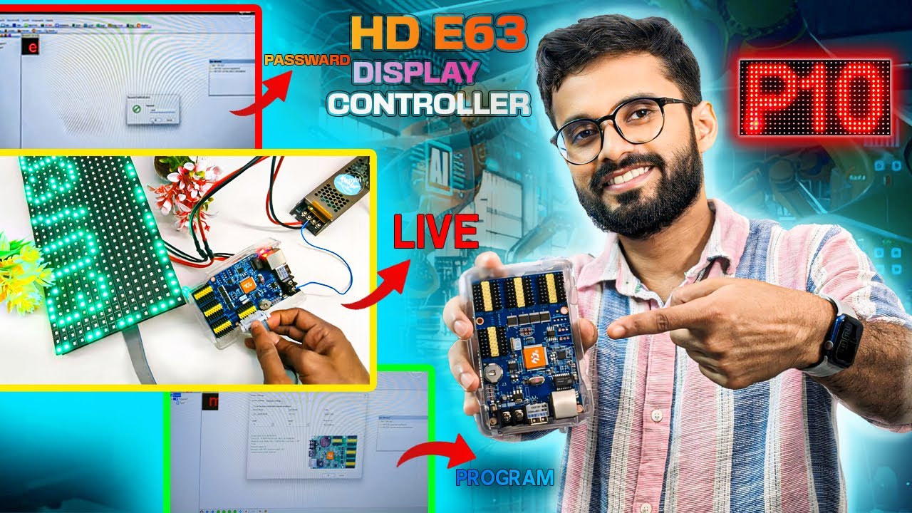 HD E63 Single color P10 Display controller ll WhatsApp 7004336791 #E63_controller #p10