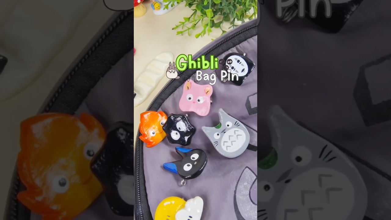 DIY Clay Pin 📌 Ghibli brooches 