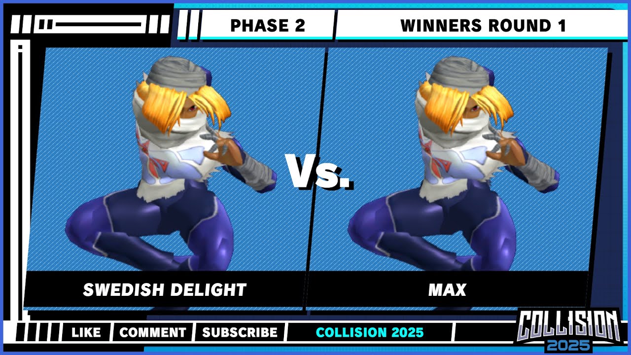 Collision 2025 — Раунд победителей 1 — Swedish Delight (Шейх) против Max (Шейх) — Super Smash Bro...