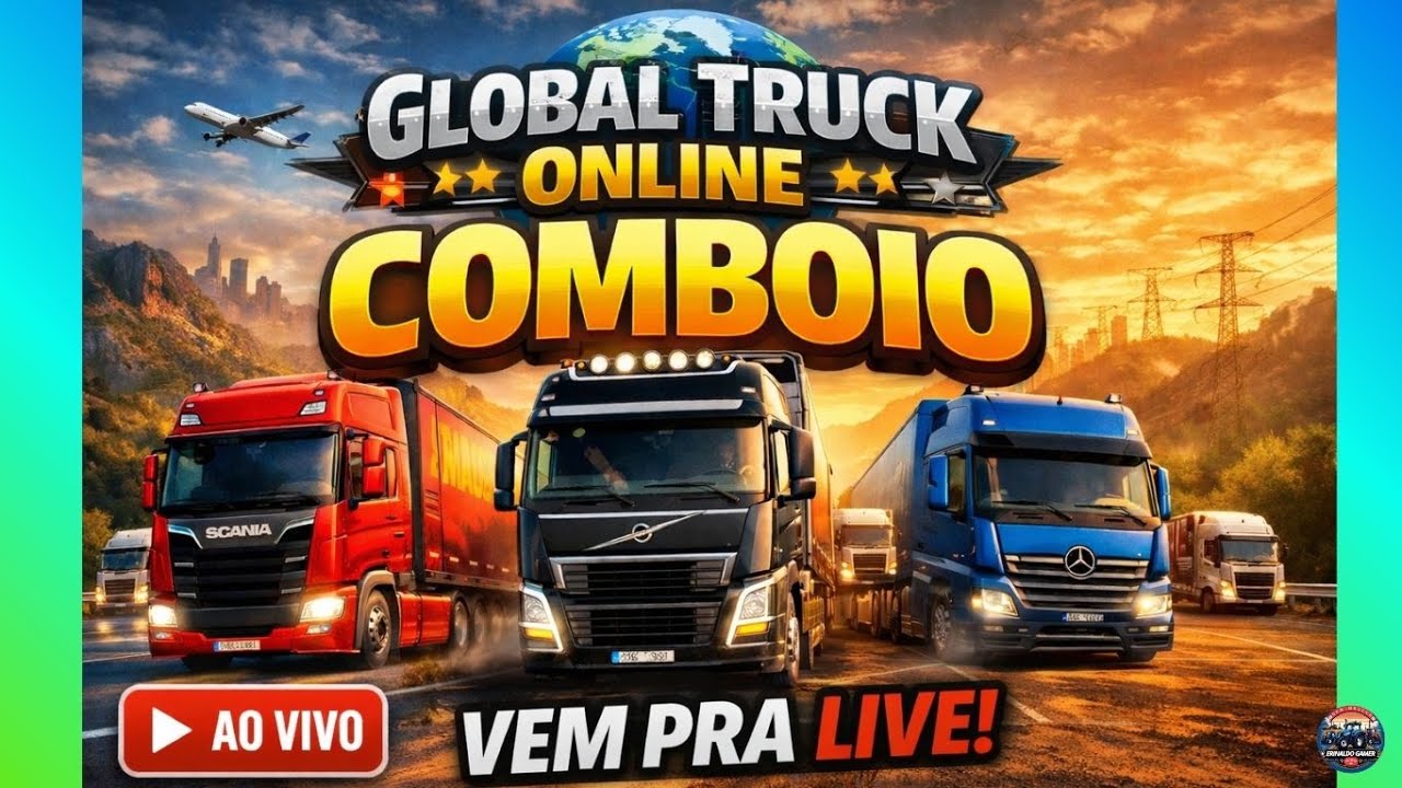 🟢Live on Comboio com os Inscritos no Global Truck Online! Bora Acelerar! 🚛💨  🚚💥🚛🔥Deixe o like👍TMJ