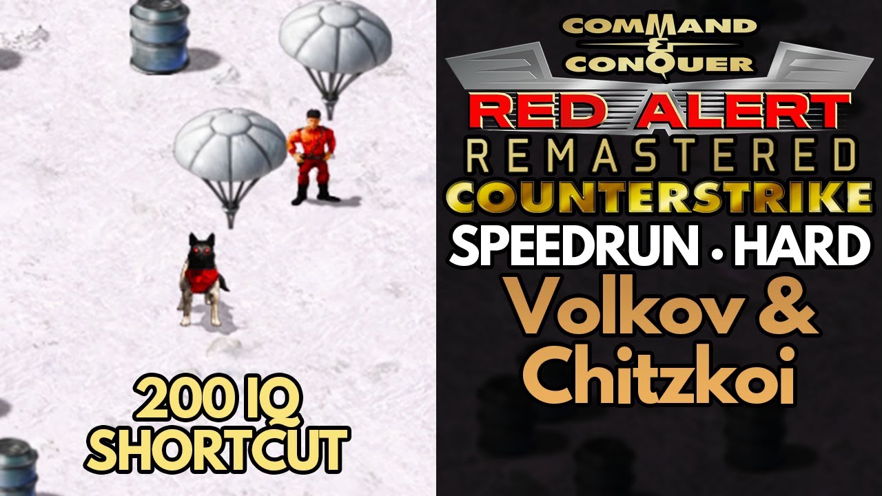 Red Alert Remastered Counterstrike - Soviet Mission 7 - Speedrun (Hard) - Volkov & Chitzkoi