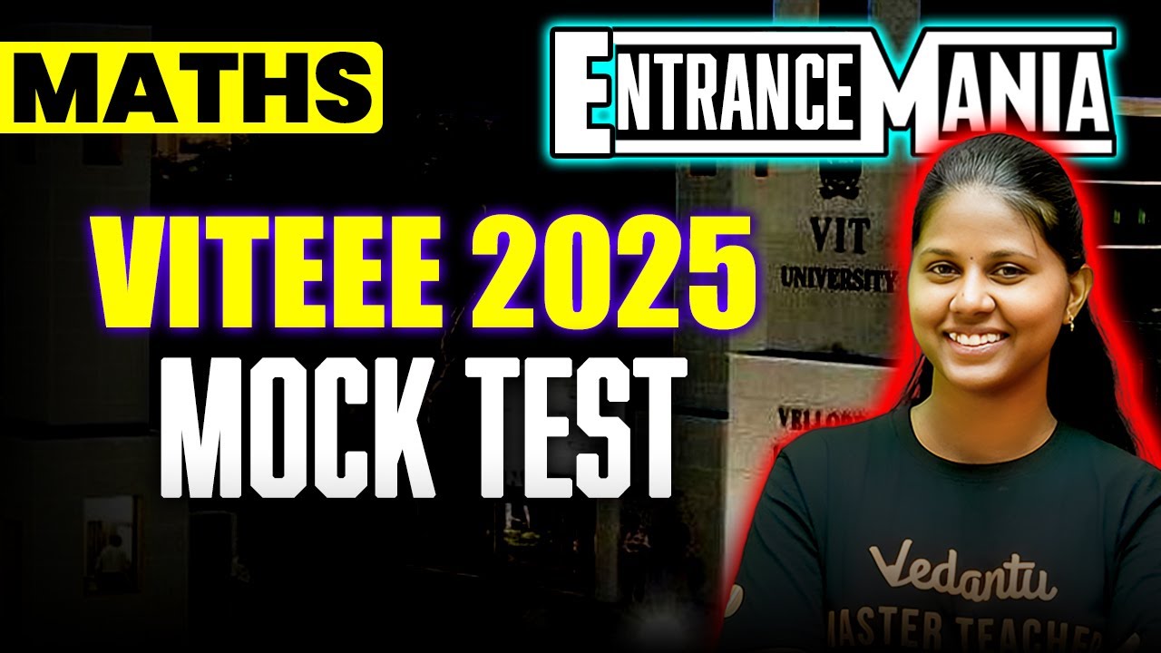 VITEEE 2025 | Mathematics Mock Test 1 | Janasruthi Ma'am