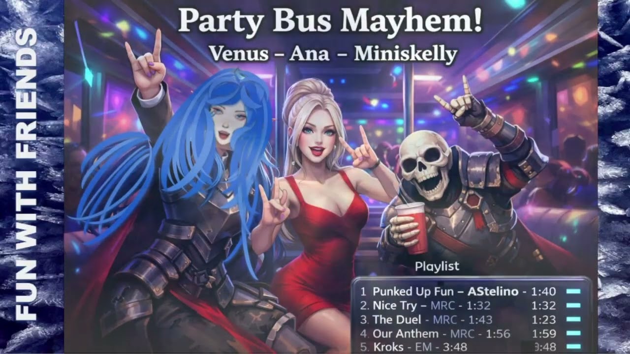 Party Bus Mayhem with MiniSkelly and Venus!
