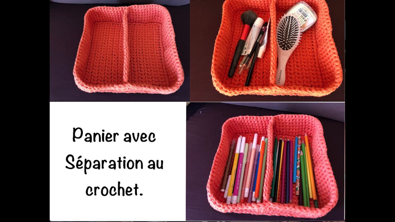 Panier avec séparation au crochet @Alextitia Tuto Crochet