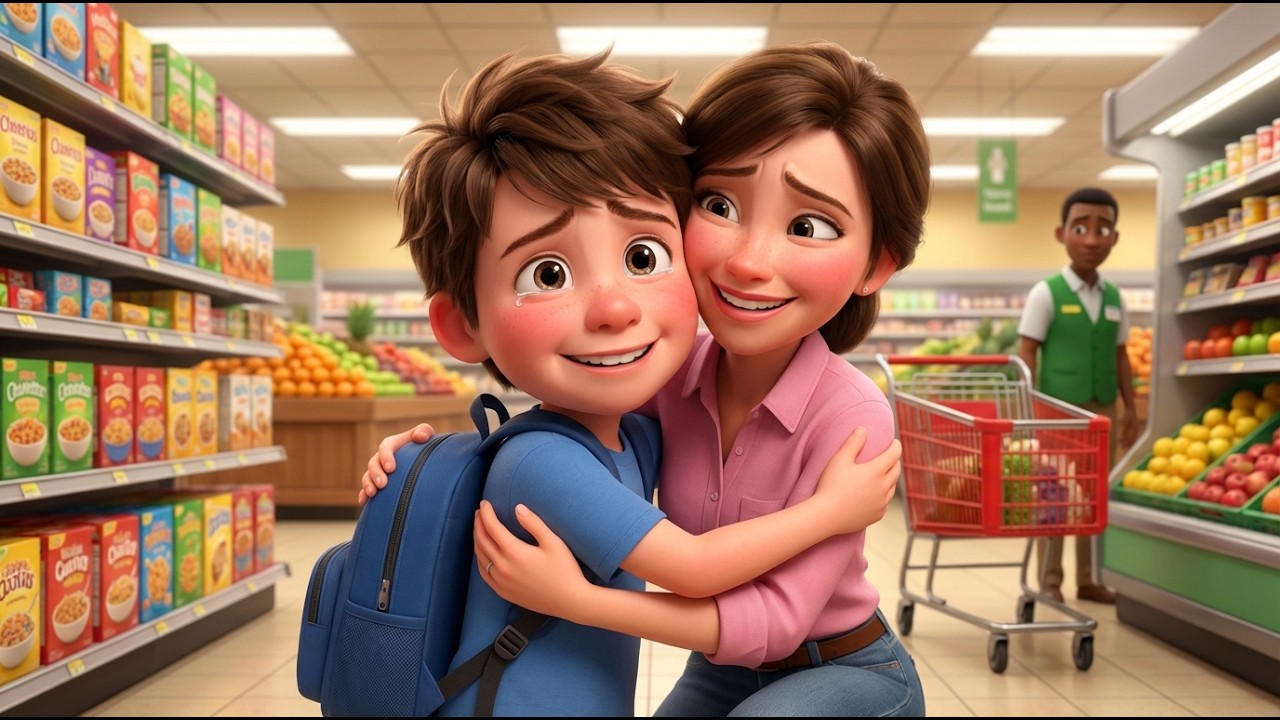 Lost in the Supermarket! Toby's Big Shopping Lesson | Easy English Story | #englishforbeginners