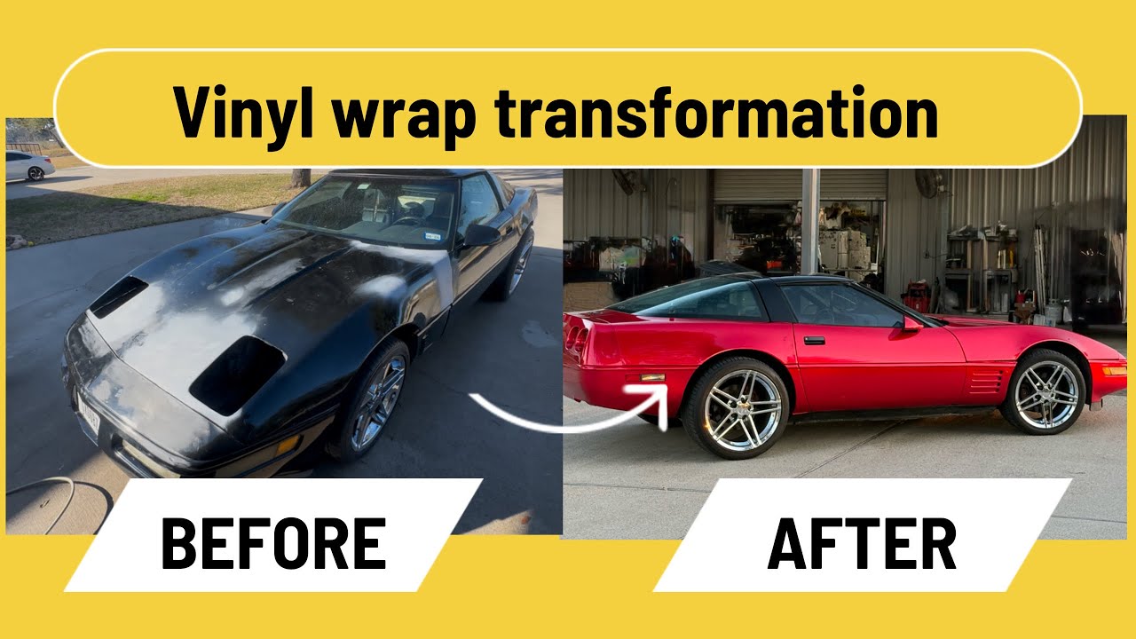 C4 CORVETTE GETS COMPLETE MAKEOVER - VINYL WRAP DIY