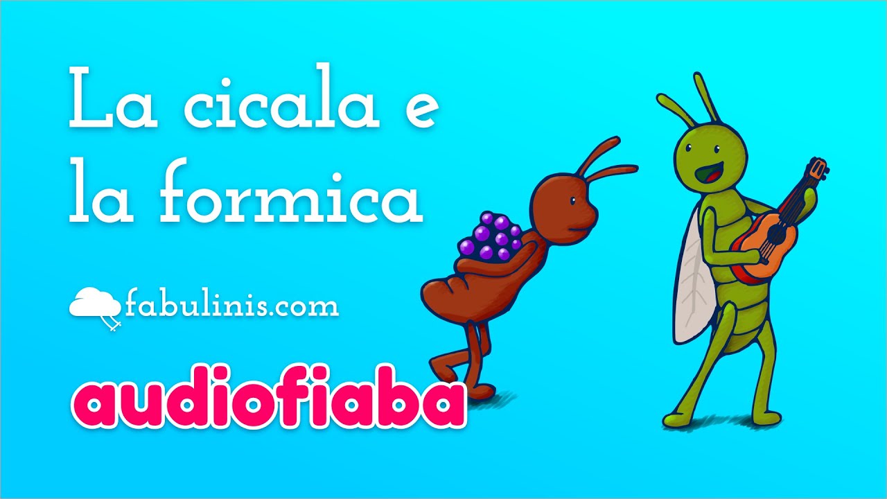 La cicala e la formica 🦗🐜 audiofiaba per bambini