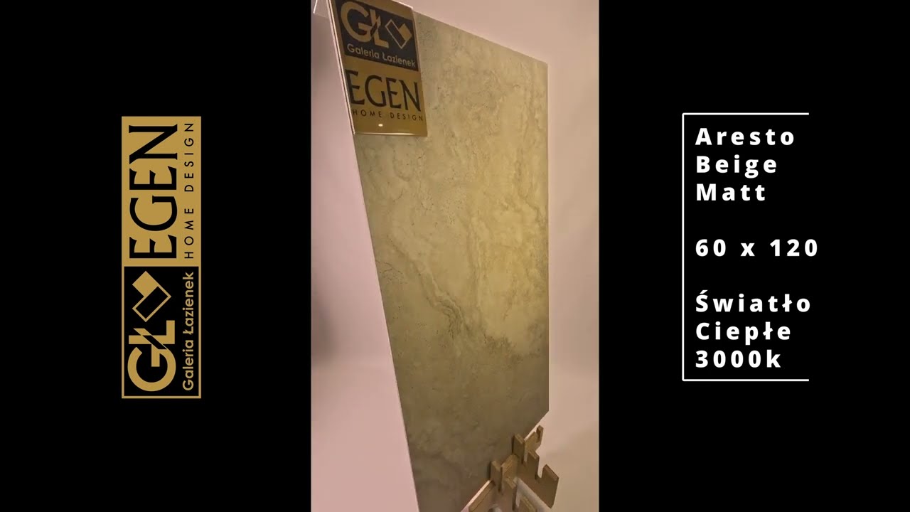 Beżowe płytki podłogowe matowe 60x120 Aresto Beige | Galeria Łazienek EGEN
