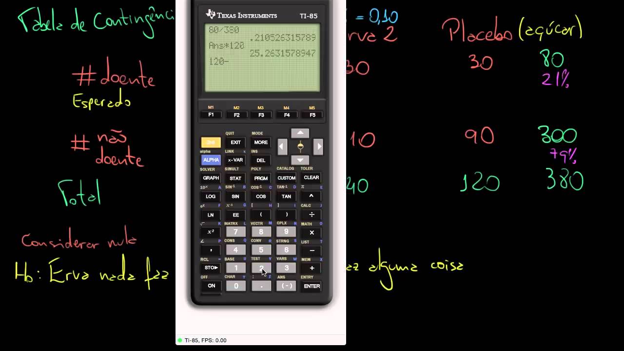Tabela de contingência e teste chi quadrado.