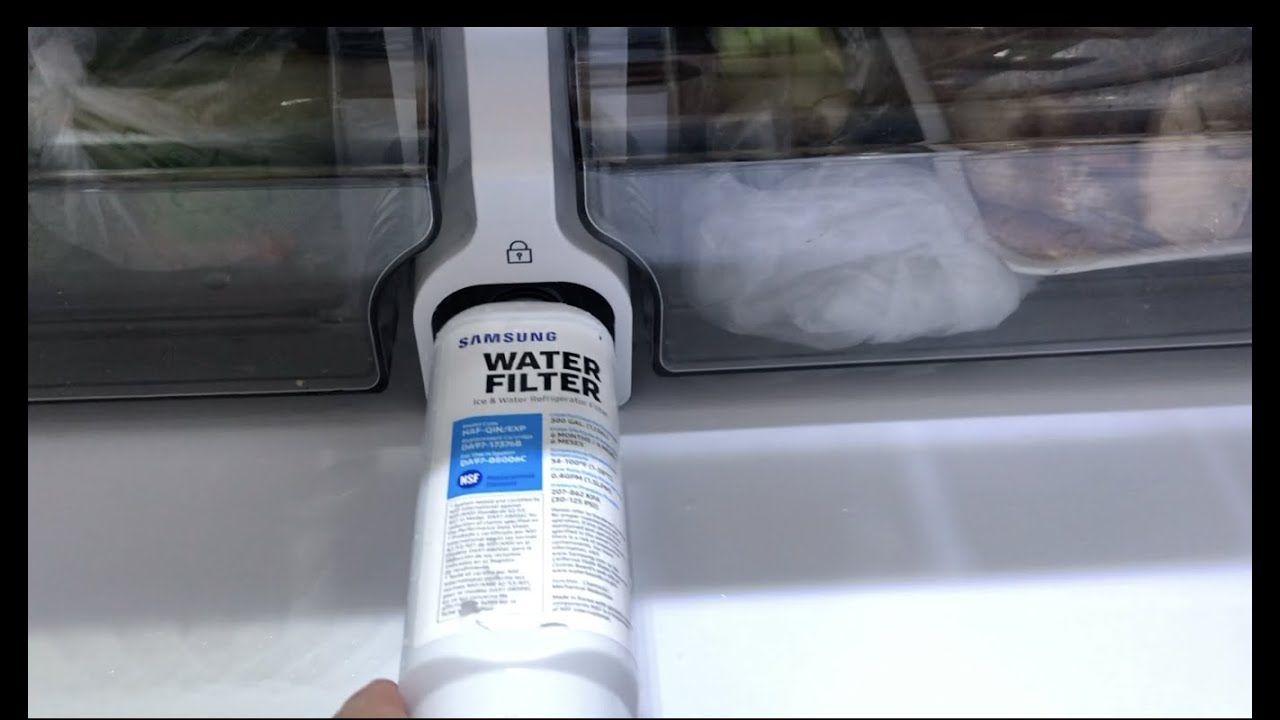 Замена фильтра для воды/сброс сигнала тревоги на холодильнике Samsung French Door