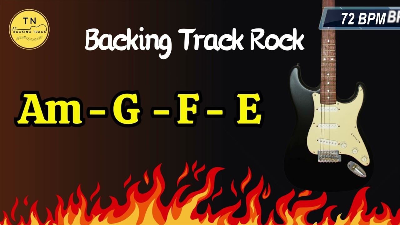 Rock Backing Track A Minor | Am G F E | TN Guitar Backing Track