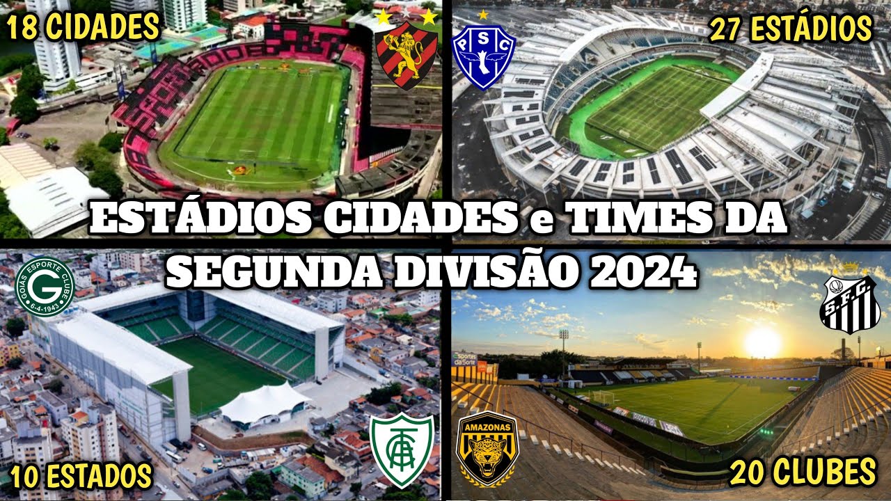 TODOS ESTÁDIOS  CIDADES e TIMES da SÉRIE B 2024