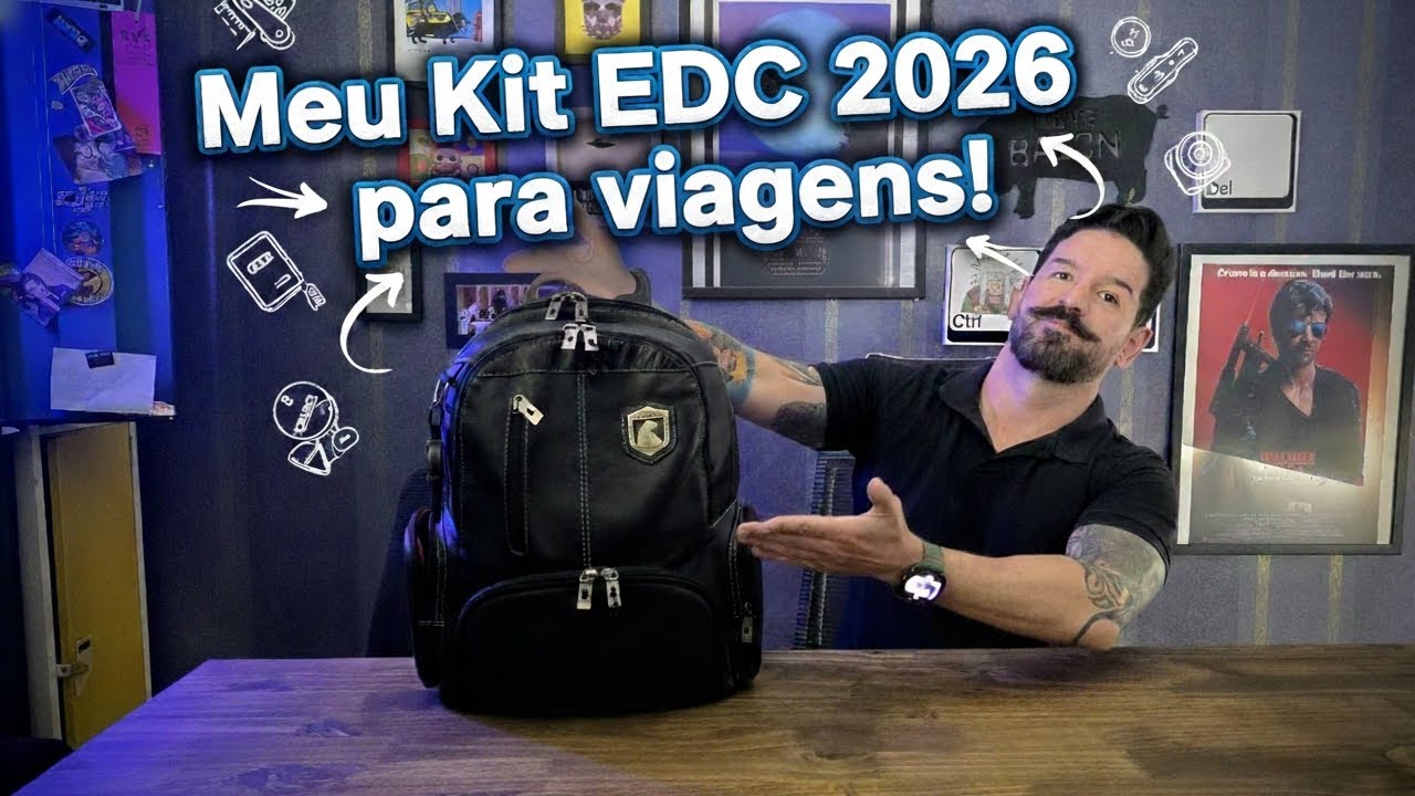 ✈️🎒 Meu Kit EDC 2026 para Viagens!