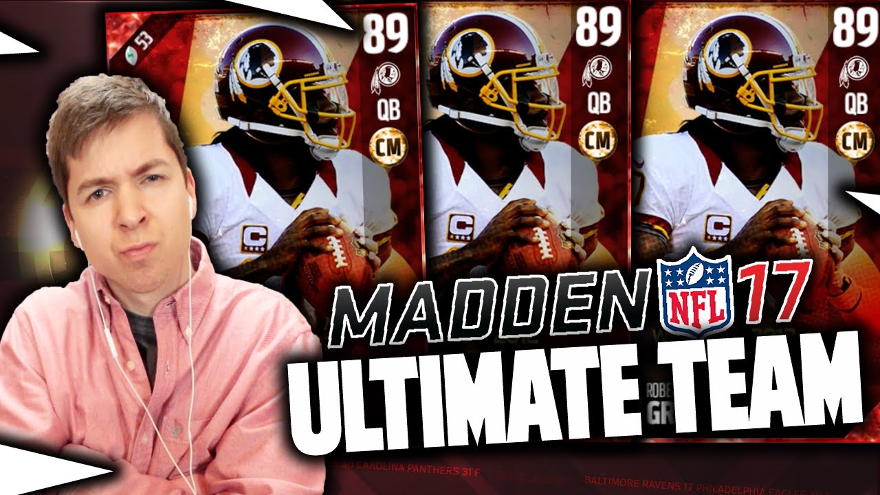 FLASHBACK RG3 GAMEPLAY! CHOKE!?! MADDEN 17 ULTIMATE TEAM