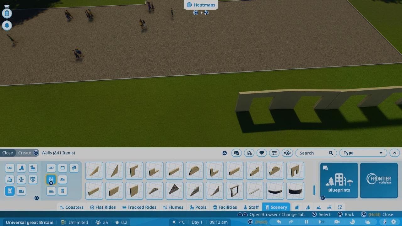 Building Universal studios great Britain in Planet Coaster 2