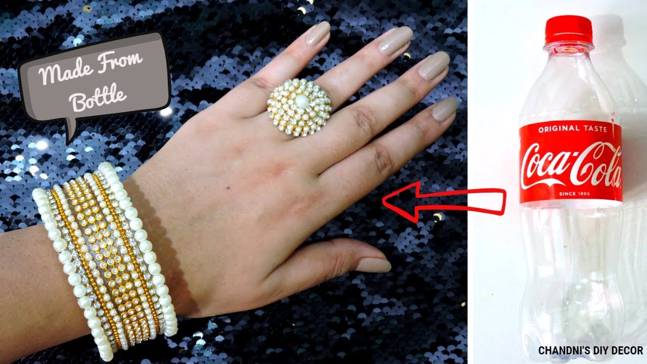 DIY Beautiful Bangle & Finger Ring From Plastic Bottle ।। प्लास्टिक बॉटल से बनाए सुंदर गहने।