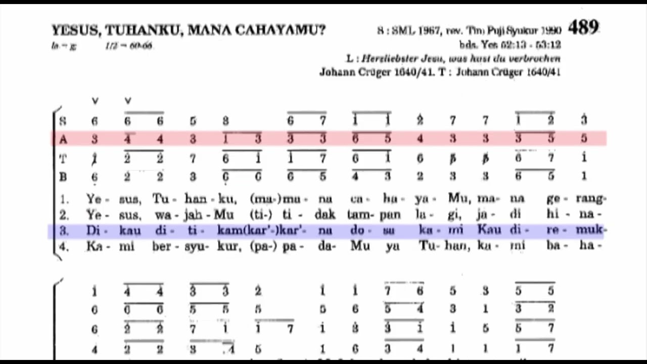 Alto PS 489 Yesus Tuhanku Mana CahayaMu #lagumisa  #satbguides  #gereja  #lagukoor  #prapaskah