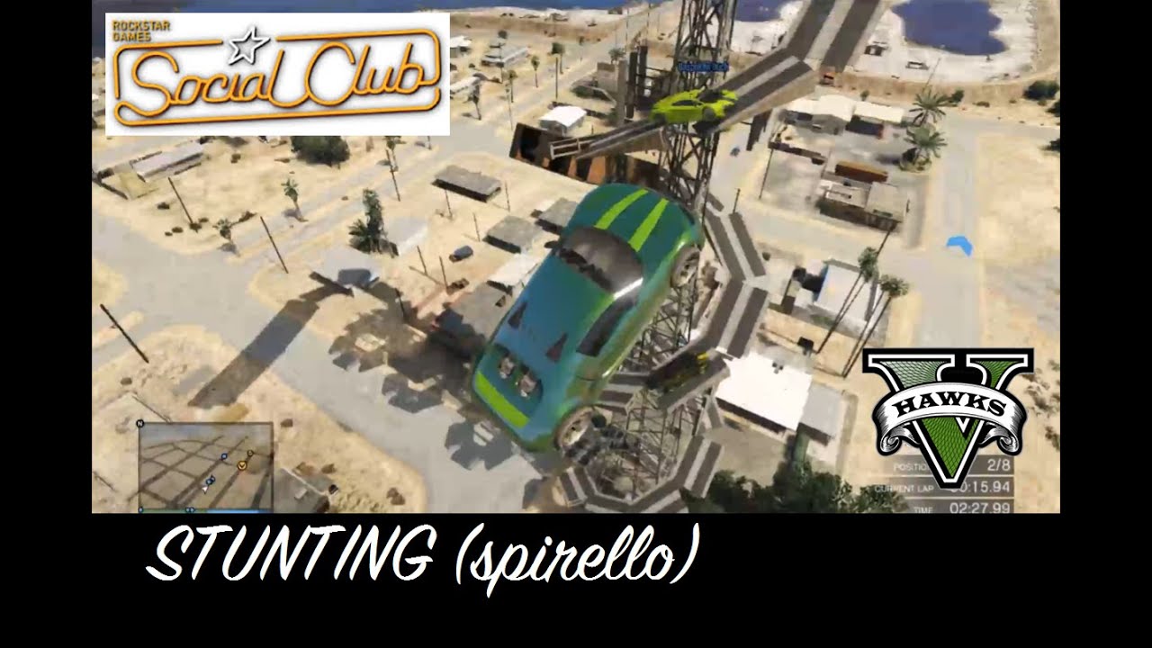 GTA 5 Custom Race 'STUNTING (spirello)' (with Easy, OUCH n Blaze)