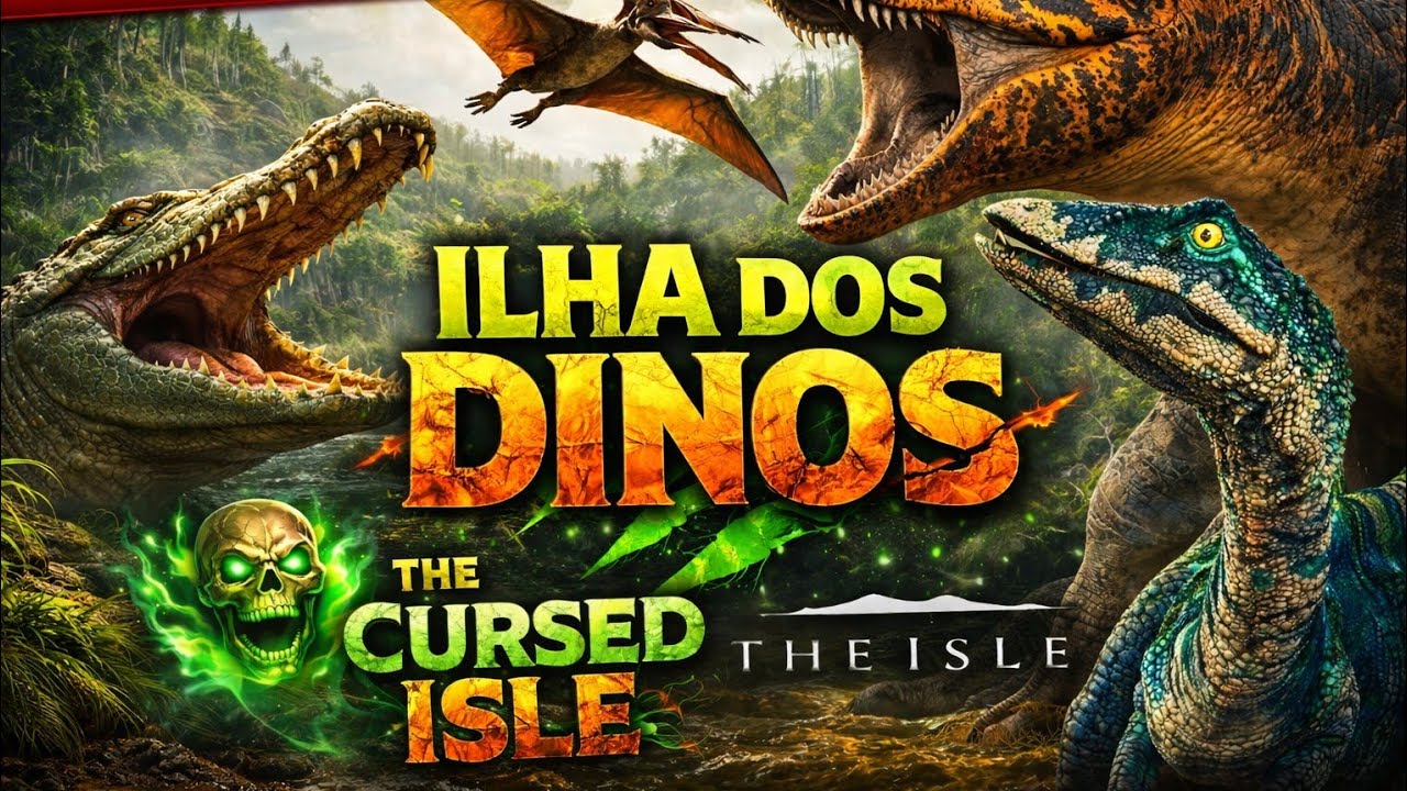 🌍🔴 💀Ningu&eacute;m Est&aacute; Seguro em The Cursed Isle |Live #dinosaur #dinosa 