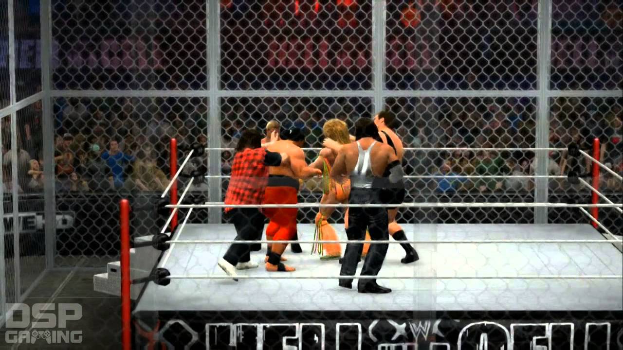 WWE2k14 Launch Sims - 6-Man Fantasy Hell In A Cell Match