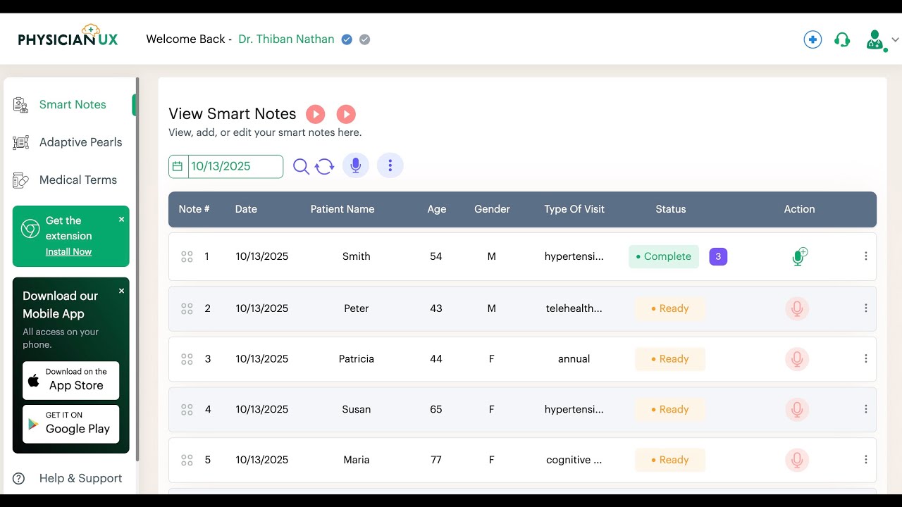 Physician UX Walkthrough | AI-Powered Clinical Assistant for Smarter Documentation