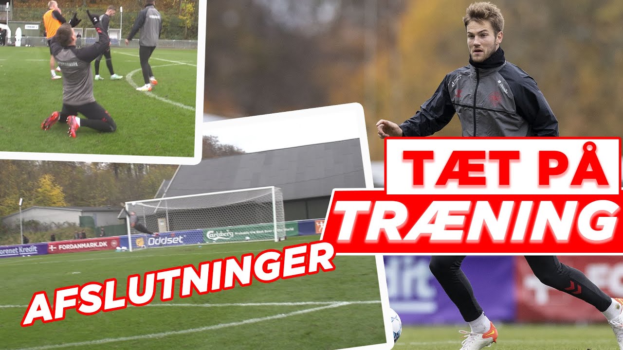 Se Landsholdet konkurrere: Masser af afslutninger fra træningen 💥⚽