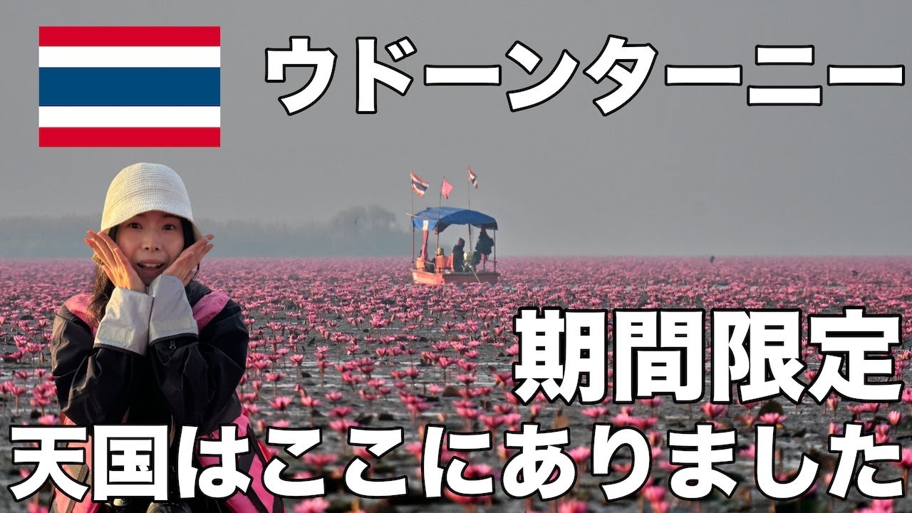 【ウドーンターニー,タイ】期間限定の絶景！赤い睡蓮の湖に行ったら天国のような絶景が…！ガッカリ世界遺産とも言われてるバーンチエン遺跡など観光名所から穴場まで！