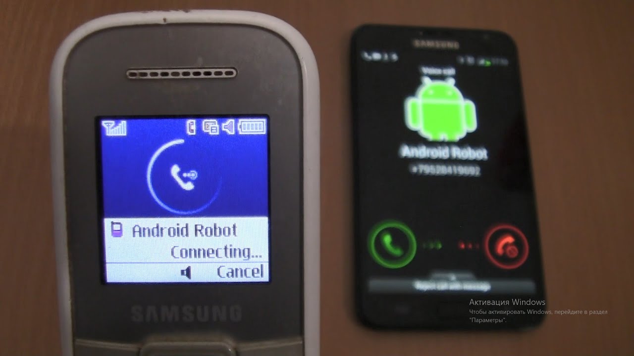 Android Robot Over the Horizon Incoming call&Outgoing call at the Same Time Samsung 1200M+Note