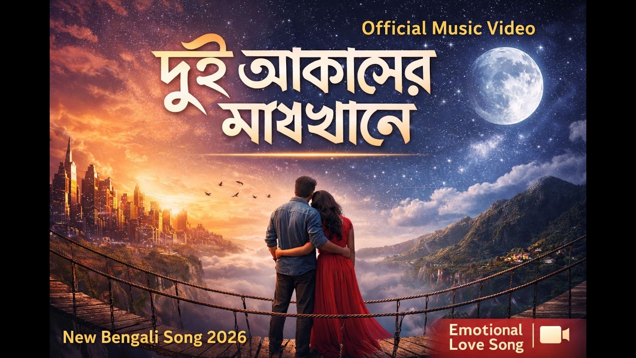 দুই আকাশের মাঝখানে | Emotional Bengali Love Song 2026 | Official Music Video