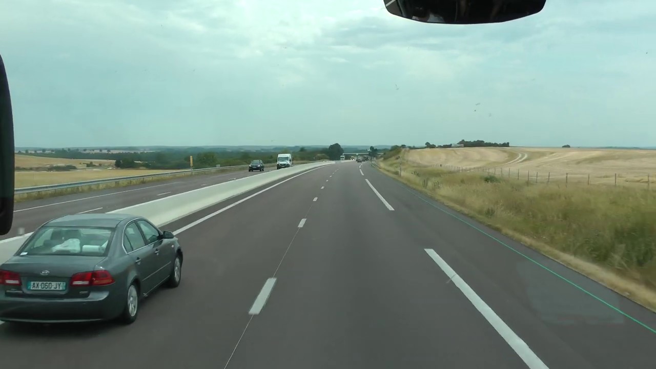 driver view A4 Autoroute (Motorway) east in France from Paris to A31 (4 of 5)