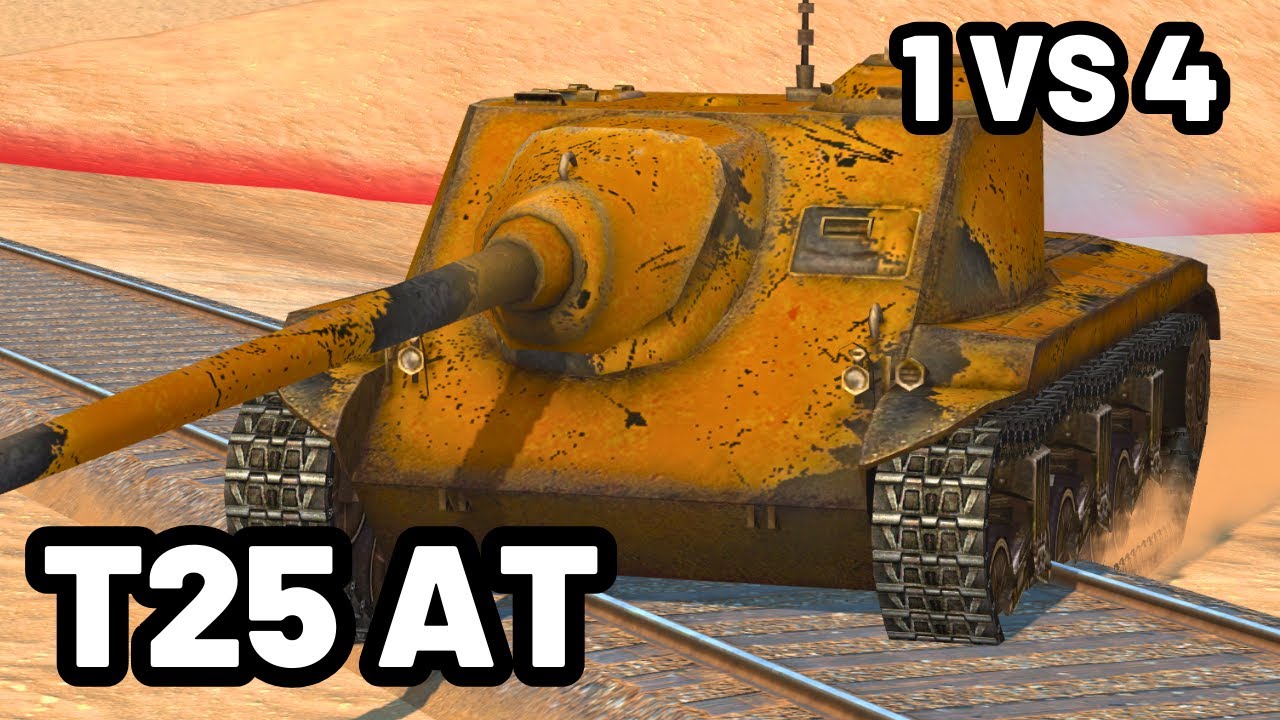 T25 AT | 5.4K DAMAGE | 1 VS 4 | WOT Blitz Pro Replays