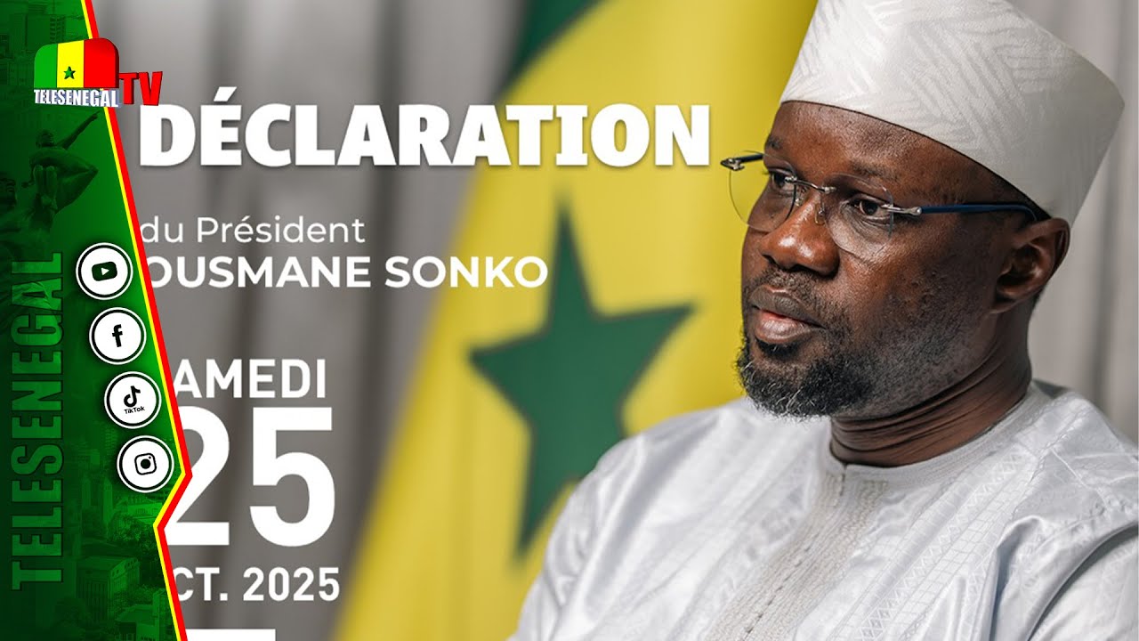 [🛑LIVE] Importante d&eacute;claration de Ousmane SONKO ! 🔥