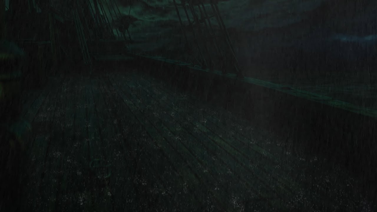 🌧️🌫️🏴‍☠️ Lost in Heavy Rain on a Pirate Ship Deck | Blinding Storm & Ocean ASMR for Deep Sleep ⚓💤