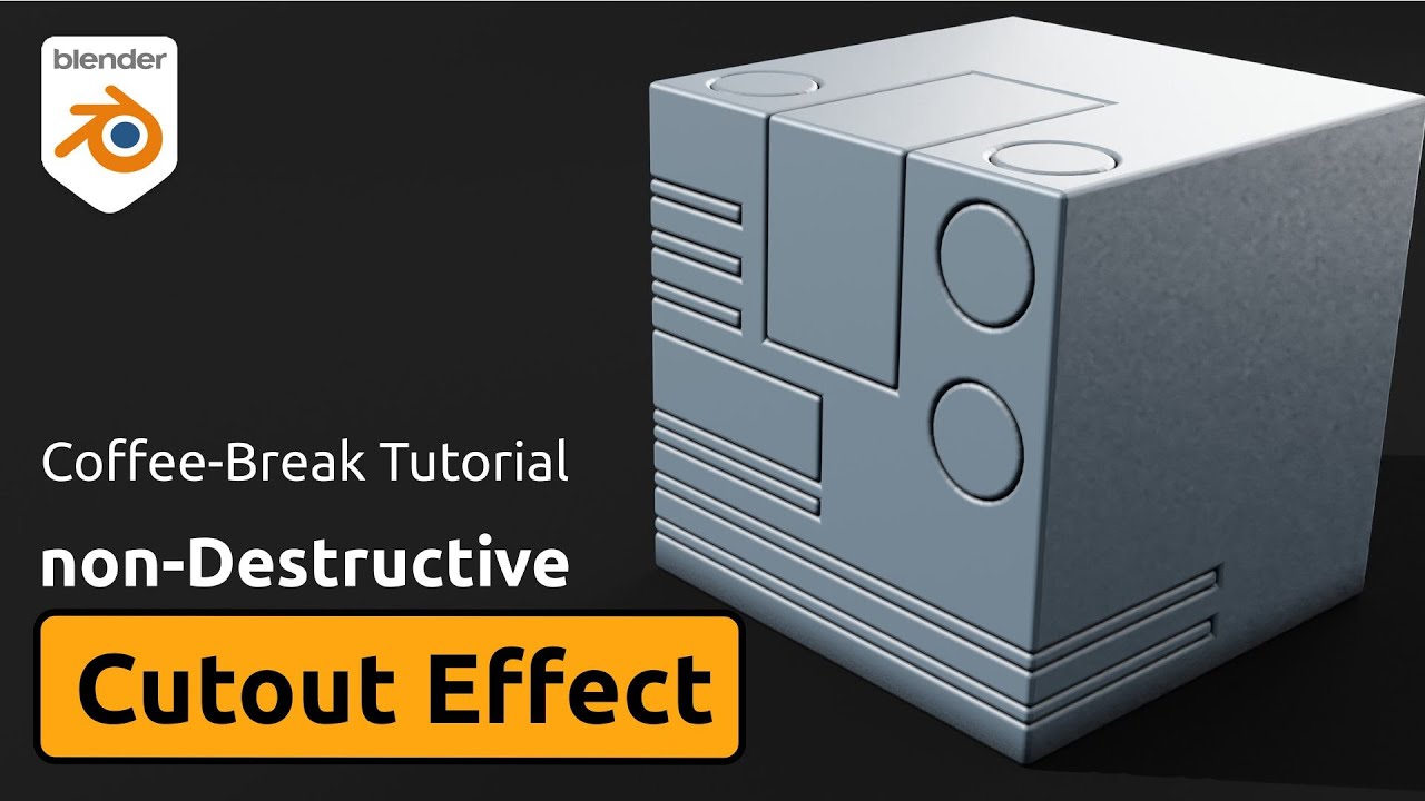 How to add Cutouts using non-Destructive Modifiers | Blender 2.9 Quick Tutorial for Beginners