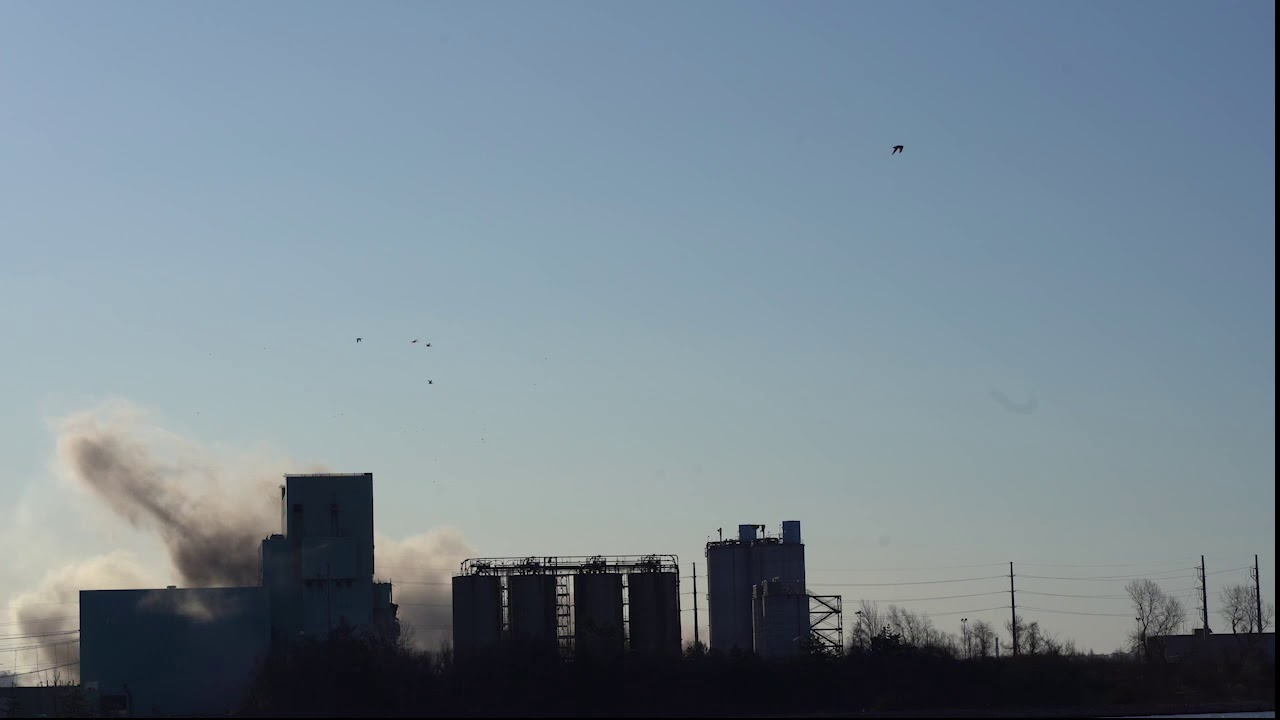 Brayton Point power station - tower demolition