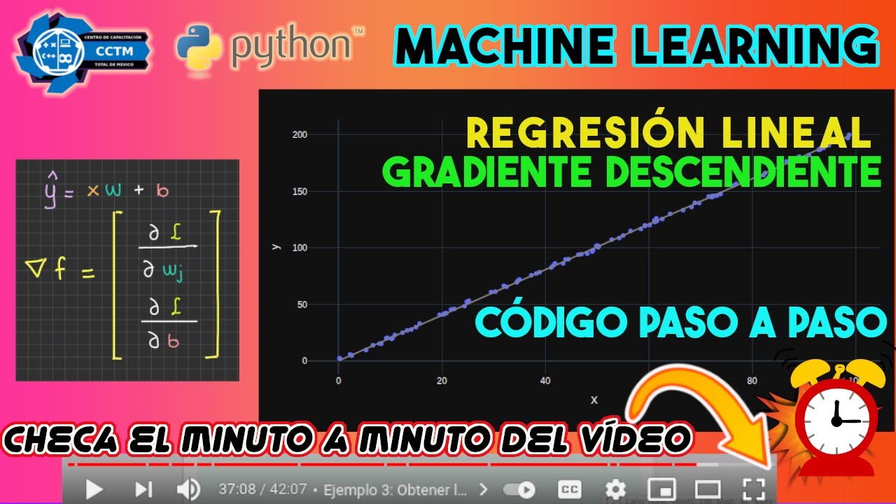 🤓 Regresión lineal con Gradiente descendiente para optimizar parámetros en Python | Machine Learning