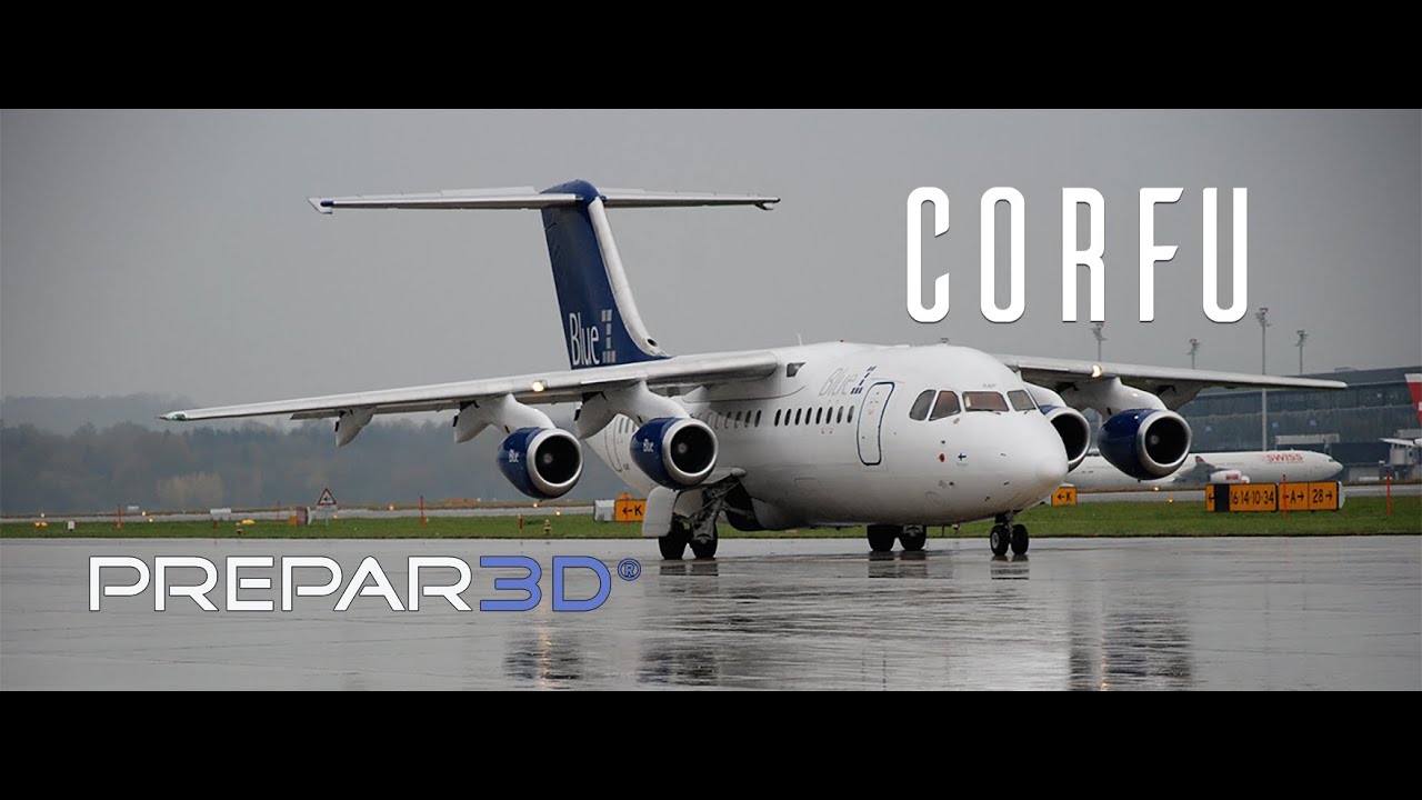 Prepar3D - Quality Wings Avro RJ75 - Landing at Corfu  - TrackIR