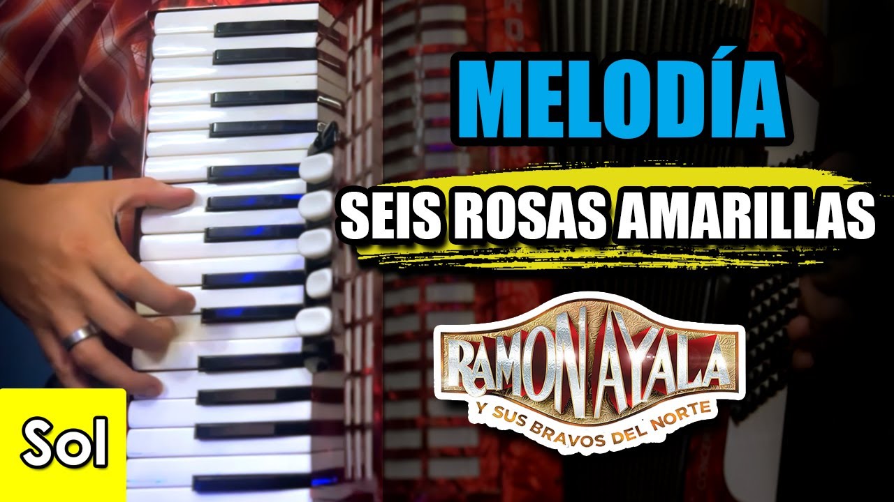 Seis Rosas Amarillas  - Ramon Ayala TUTORIAL - Acordeon de Teclas /Piano