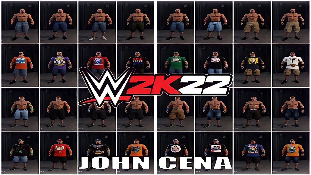 WWE 2K22 Next Gen || John Cena 16 Attires || Community Creations
