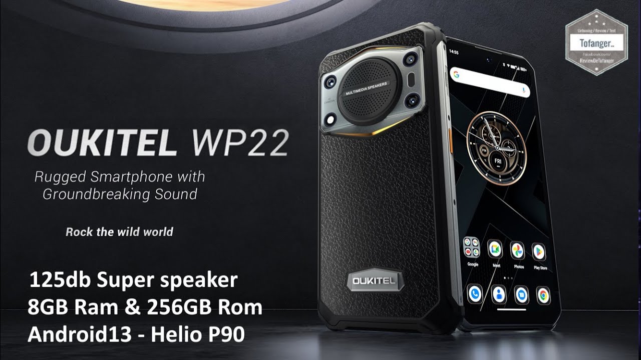 Смартфон Oukitel WP22 IP68 — отличный динамик 125 дБ — Android13 — 8 ГБ ОЗУ и 256 ГБ ПЗУ —Распаковка