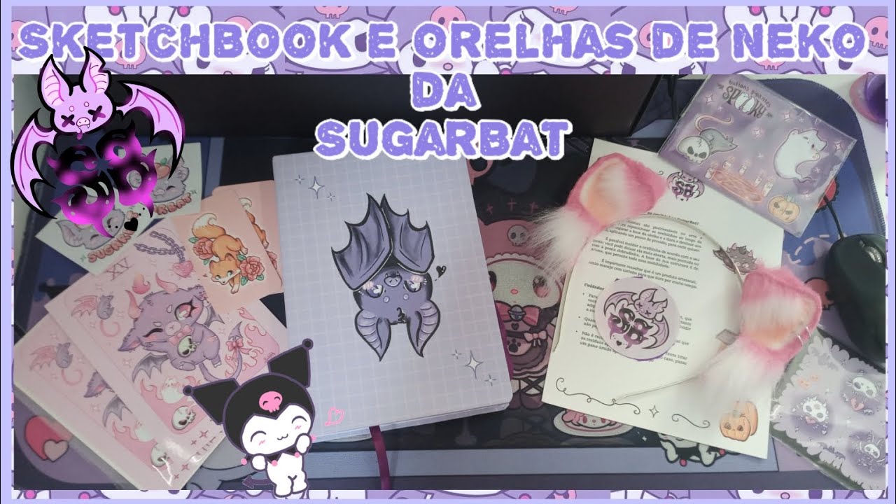 🌸 Unboxing: SketchBook e Orelhas de Neko