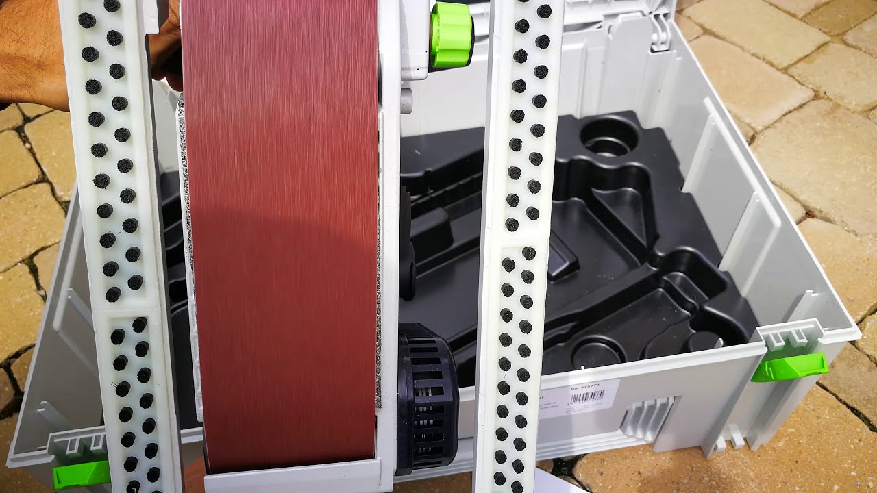 Unpacking / unboxing belt sander Festool BS 75 E-Set 575771