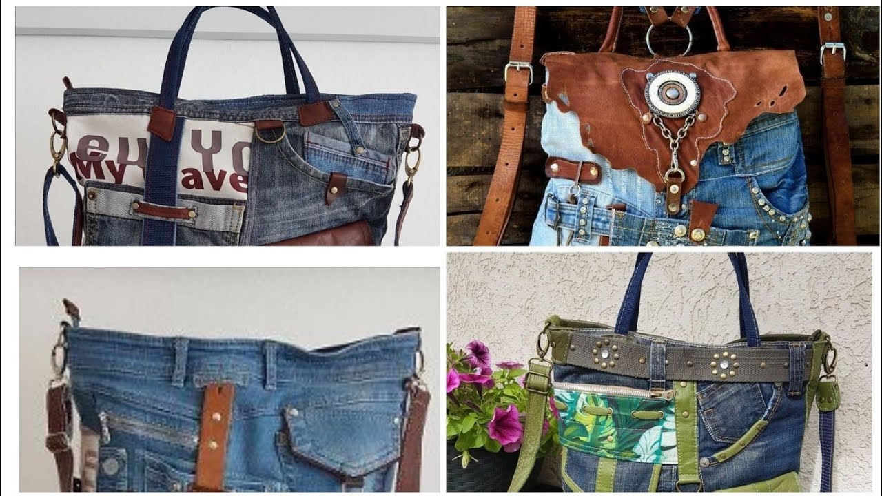unisex shoulder denim jeans bags ideas for women's #denim #bags #stylish #beautiful #trendy